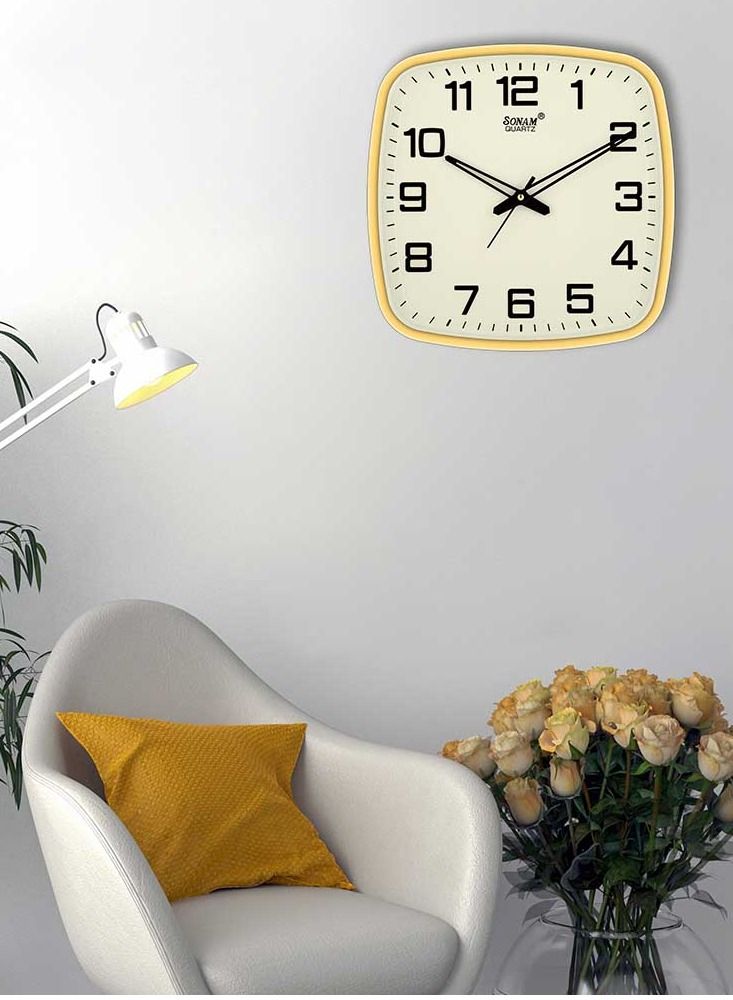SONAM Square Shaped Office and Home Wall Clock - Image 2