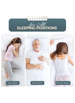 Comfy COMFY SET OF 2 LUXURY HOTEL WHITE STRIPE HYPOALLERGENIC COTTON PILLOW  - Image 4