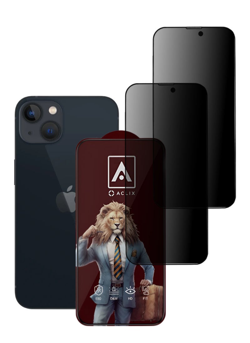 ACLIX 2 Pieces Antistatic ESD Dustproof Premium Quality High Definition Tempered Glass Screen Protector Designed For  iPhone 13 - Image 1