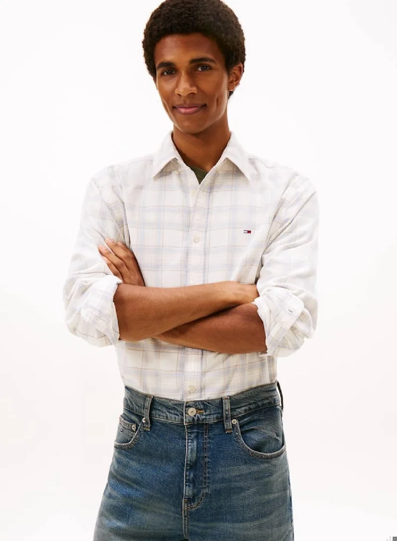 Regular Fit Prince Of Wales Check Corduroy Shirt