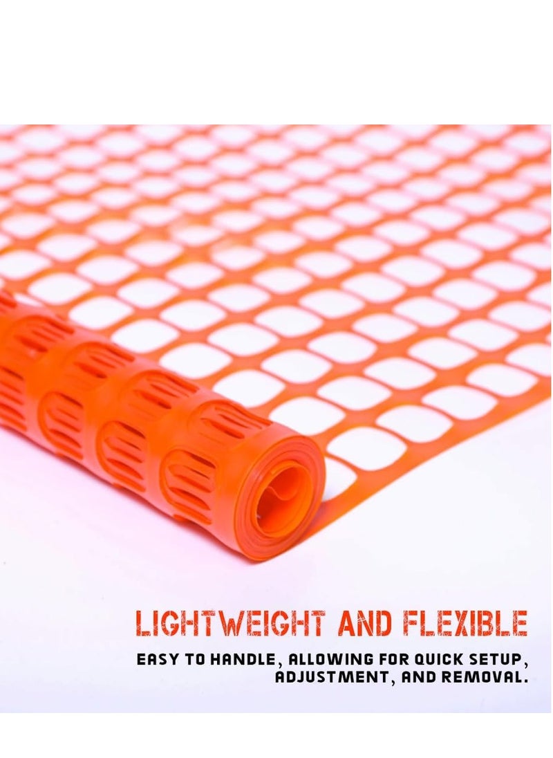 Workland Safety Mesh 50 Meter | Heavy Duty Fencing Barrier Mesh - Orange | Plastic Construction Barrier Netting for Building Site, Road Construction, Outdoor Garden Plastic Netting Mesh Fence  - Image 5