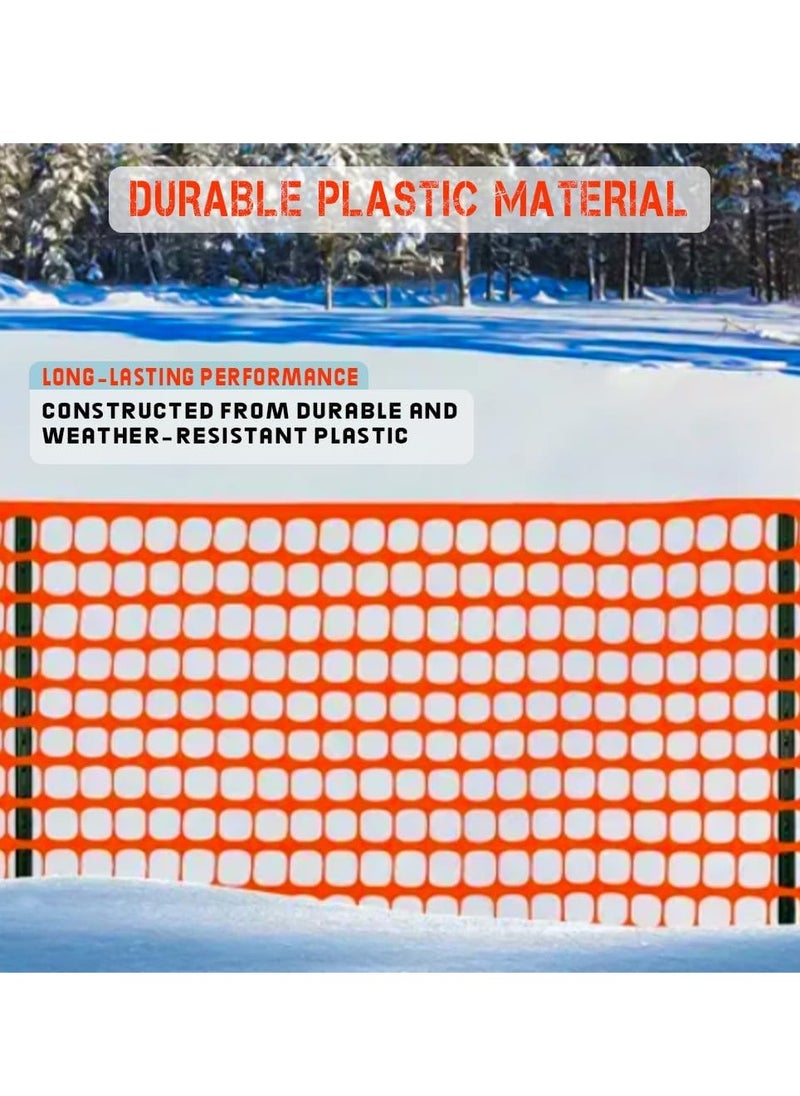 Workland Safety Mesh 50 Meter | Heavy Duty Fencing Barrier Mesh - Orange | Plastic Construction Barrier Netting for Building Site, Road Construction, Outdoor Garden Plastic Netting Mesh Fence  - Image 3