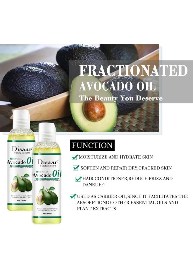 Disaar 100ml Avocado Whitening and Moisturizing Oil Skin Softener Multi Purpose Pure Skin Care Oil Natural Avocado Body Oil Massage Essential Oil Face Oil Nourish Essential Oil Avocado Massage Oil - Image 4