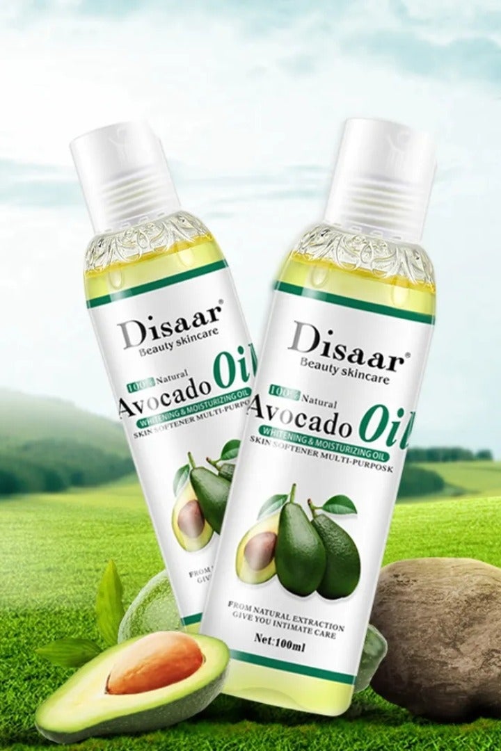 Disaar 100ml Avocado Whitening and Moisturizing Oil Skin Softener Multi Purpose Pure Skin Care Oil Natural Avocado Body Oil Massage Essential Oil Face Oil Nourish Essential Oil Avocado Massage Oil - Image 3