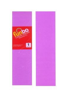 Funbo 5-Piece Crepe Paper For Art Light Violet Colour 50x200cm Size  - Image 2