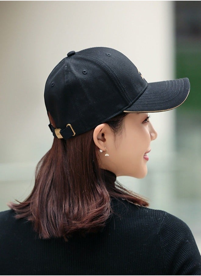 NIBEMINENT Anti-UV Breathable Quick-drying Baseball Cap Spring Autumn Embroidered Casual Hat for Women Men Youth Outdoor Sport Black  - Image 4