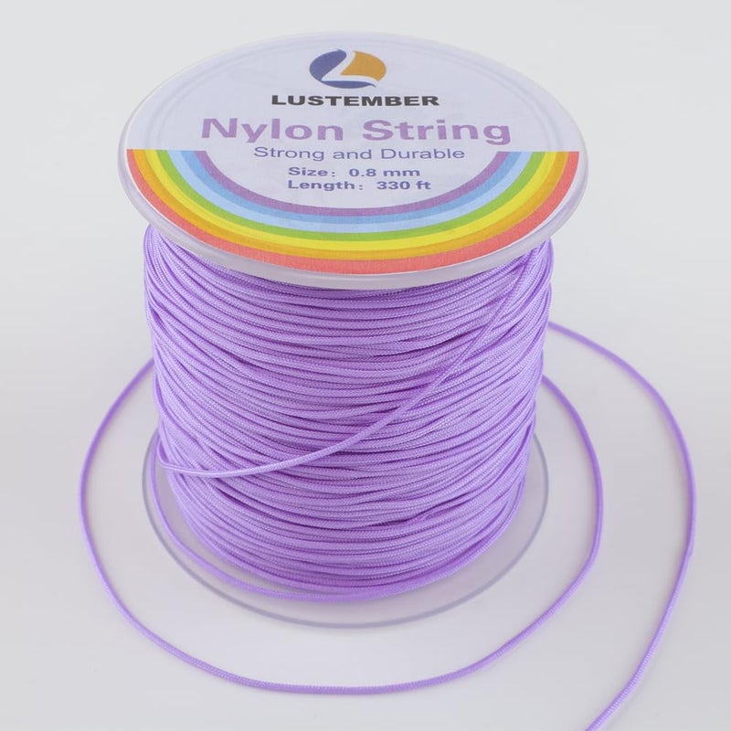 08mm Nylon String Strong Bracelet String Durable Nylon Cord for Jewelry Making Bracelets Beading Necklaces Rattail Braiding Kumihimo Wind Chimes Blinds and Handicrafts