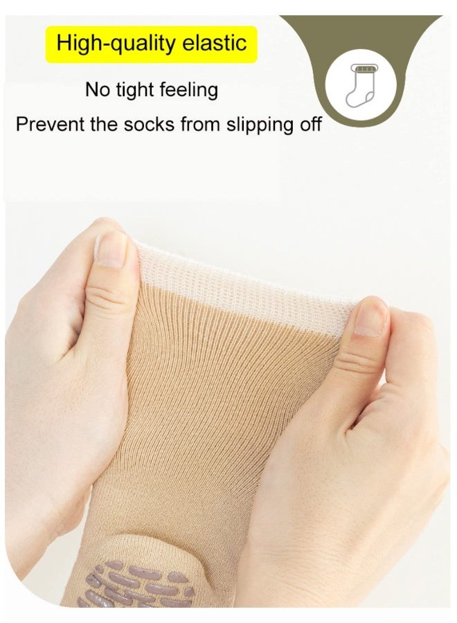 Baby Non-skid Grip Socks Toddler Socks Warm Thick Anti Skid Slipper Crew Socks for Girls Boys Newborn Infant, 5 Pairs, S Size - Image 5