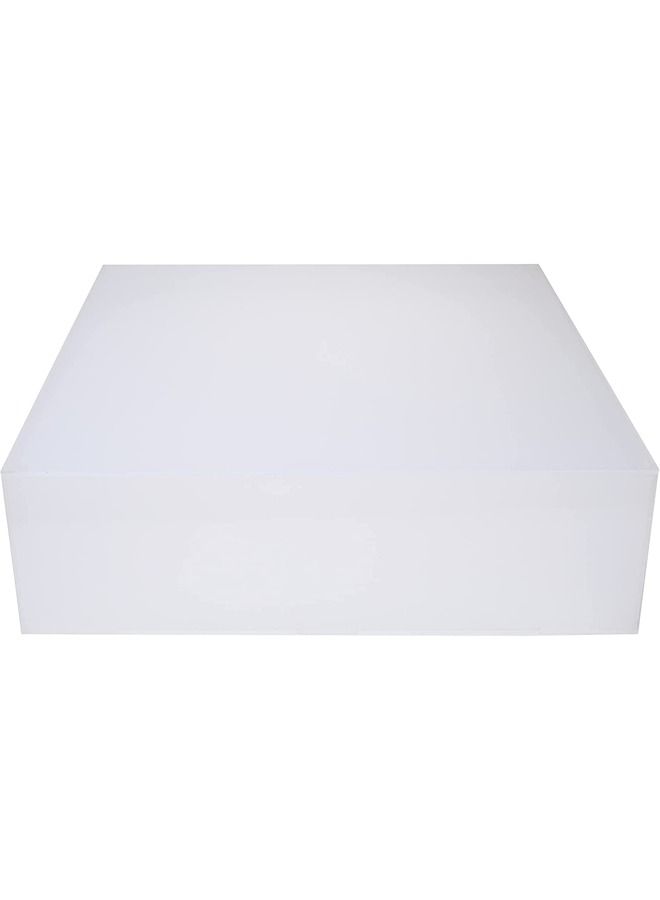 LAMSIT IBDAA Acrylic Cake Box Stand - Mirror Finish Display Box – Gift Showcase for Collectibles, Jewelries - Dustproof Protection Storage (14x14x5 inches, Frosted) - Image 2