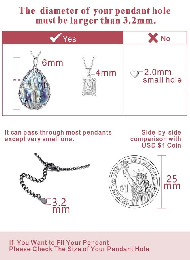 FOCALOOK 1.4mm Thin Black Necklace Chain for Women 18 Inch Stainless Steel Hypoallergenic Rolo Cable Chain Fashion Jewelry for Women - Image 5