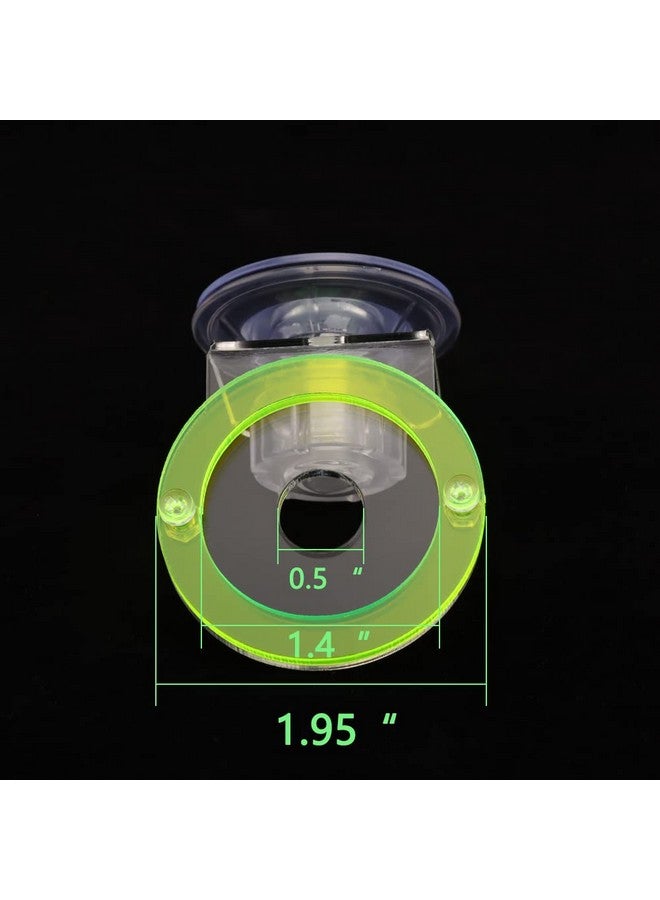 kcrygogo Coral Frag Holder Acrylic Coral Rack with Powerful Suction Cup Suitable for Household Fish Tanks (4pcs Fluorescent Four-Color Single-Hole Acrylic Stand) - Image 3