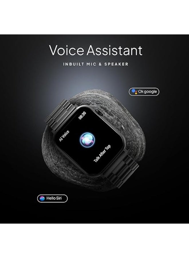 Fire-Boltt Lumos Stainless Steel Luxury Smart Watch with 1.91” Large Display, Bluetooth Calling, Voice Assistant, 100+ Sports Modes, Black M - Image 5