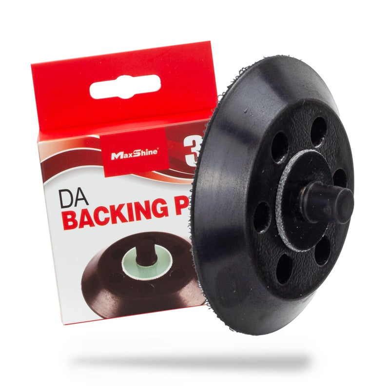 Maxshine 3 Hook Loop Dual Action Backing Plate Universal Fit for High Speed DA Polishers 12000 OPM Thermal Endurance 516 24 Thread Professional Detailing Accessory