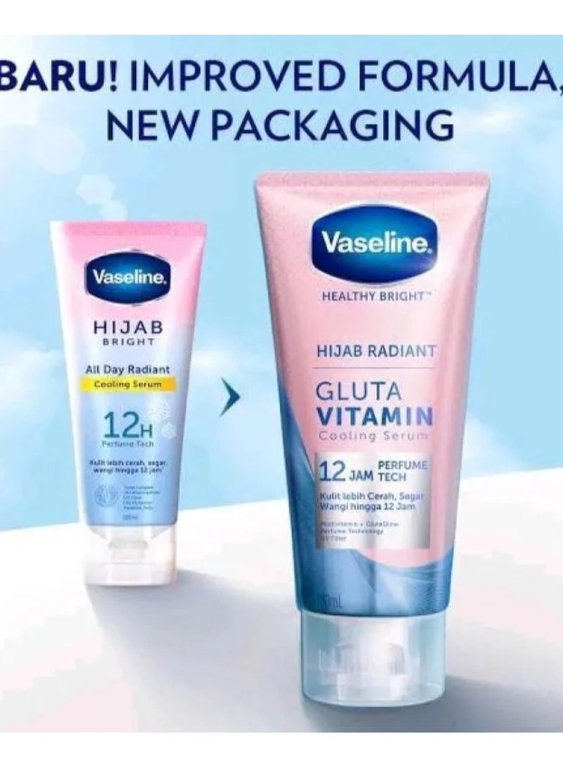 Vaseline Hijab Bright 12H Perfume Tech All Day Radiant Cooling Serum, 180ml - Image 2