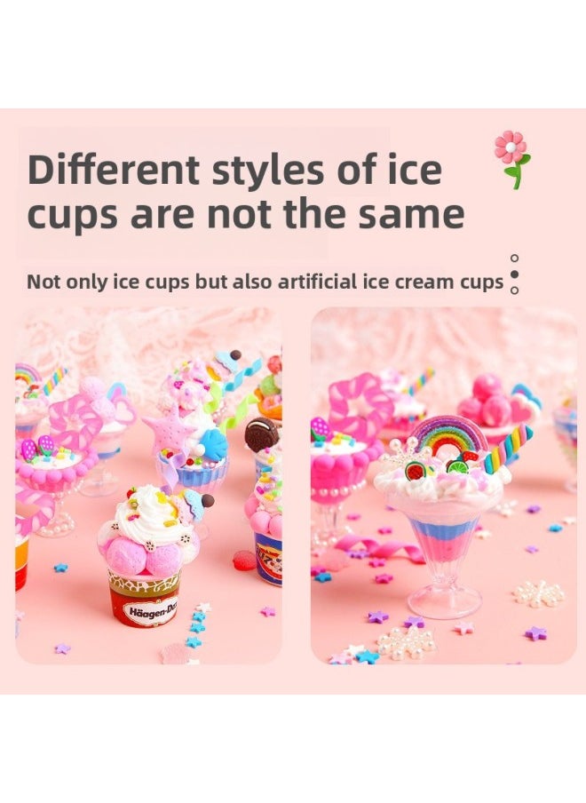 Mr. Toy Little Dessert Teacher Children's Creative Handmade Diy Making Simulation Dessert Cup Ice Cream Cup Toy-Specifications:Little Milk Tea Artist  - Image 4