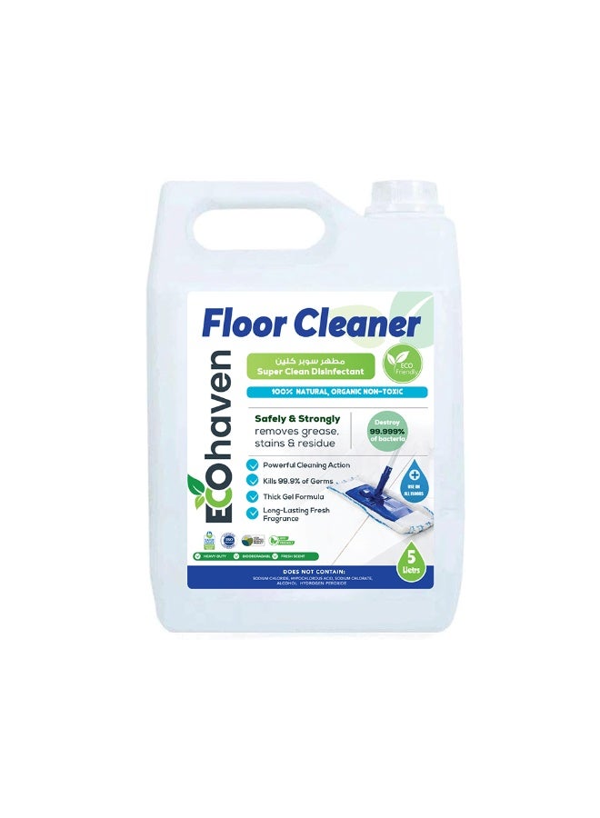 Ecohaven Organic Floor Cleaner | 5 Litres | Eco-Friendly Disinfectant | Fresh Scent | Safe for All Floor Types | Non-Toxic, Plant-Based Formula - Image 1