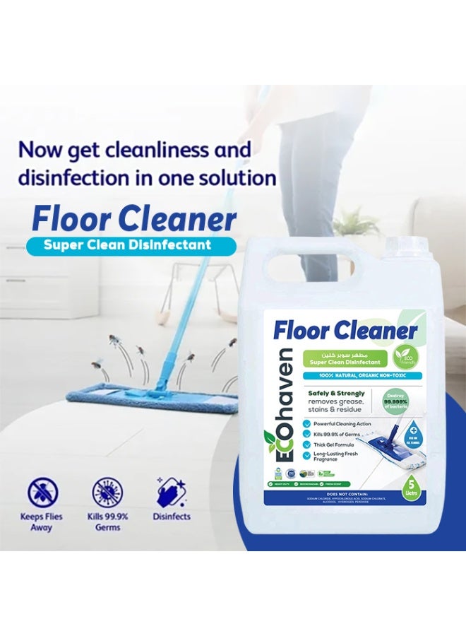 Ecohaven Organic Floor Cleaner | 5 Litres | Eco-Friendly Disinfectant | Fresh Scent | Safe for All Floor Types | Non-Toxic, Plant-Based Formula - Image 2