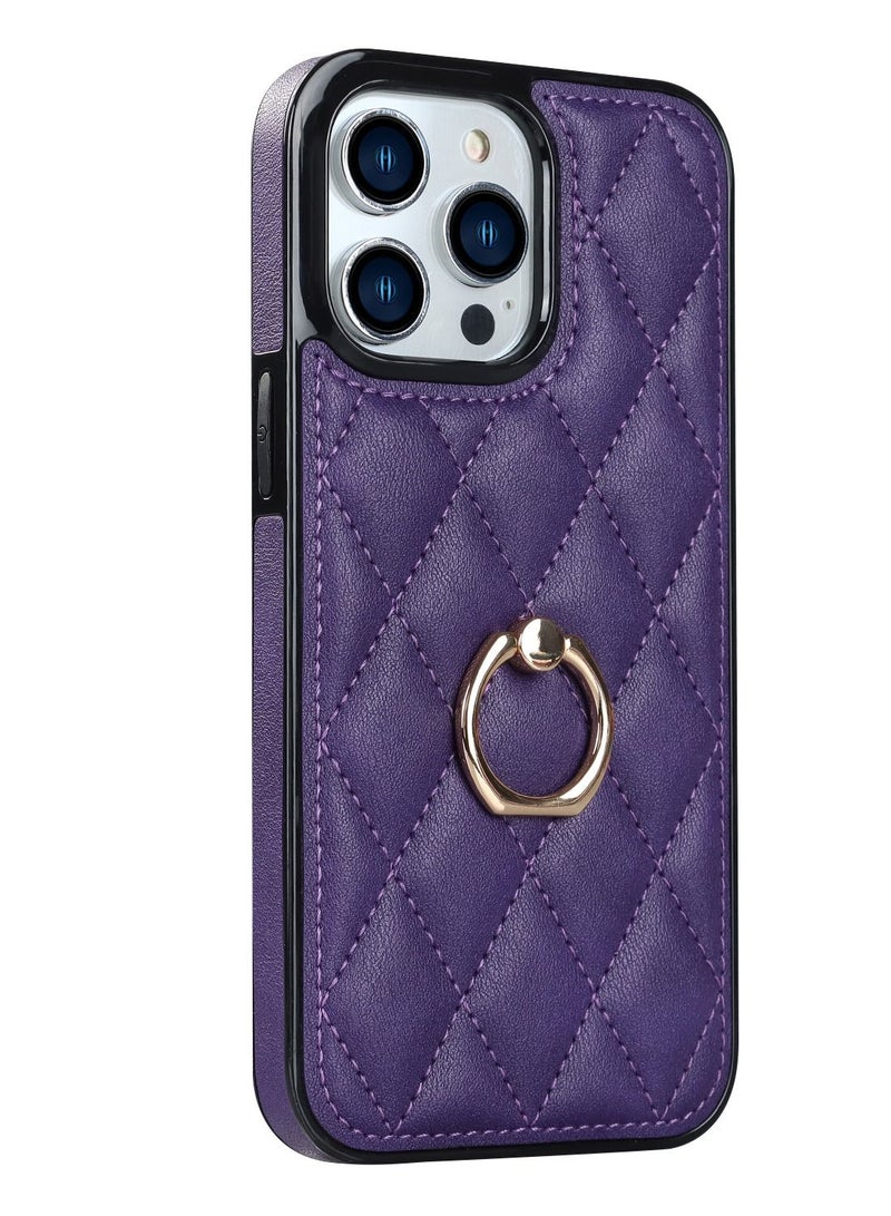 Suteni Back Cover Leather Ring Buckle Phone Case for iPhone  - Image 1
