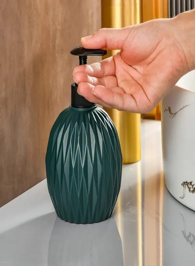 ISTORE Stylish Diamond Textured Soap Dispenser Bottle, Plastic Liquid Hand Wash Pump for Bathroom Kitchen, Multipurpose Lotion Shampoo Dishwash Dispenser (Pack of 1) - Image 1