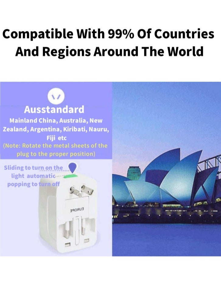 Lullaxx Lullaxx Travel Adapter, International Adapter, Global All-in-One Universal Plug Adapter, Adapter Plug for Australia,European UK US AU Ireland AU  - Image 5