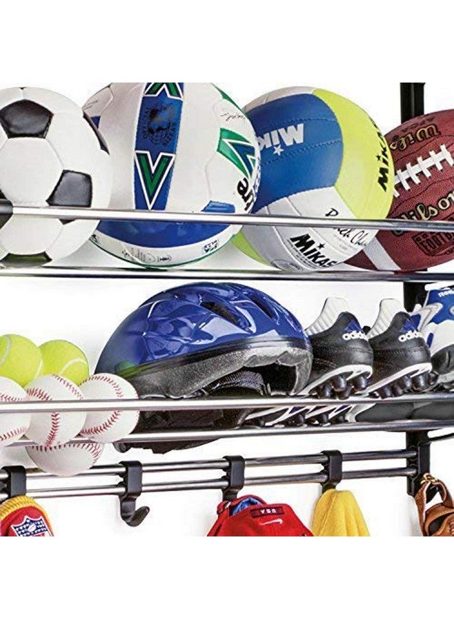 GTC Sports Equipment Organizer Rack|Multi Sports Gear Hanging Shelves Storage Hanging Rack|With Adjustable Hooks&Steel Rods Sports Rack(It N-31) - Image 2