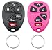BTOZRF Replacement Key Fob Shell Keyless Entry Remote Car Key Fob Case Fits for Chevy Tahoe Suburban Cadillac Escalade GMC Yukon 20072014 6 Buttons Pad Cover Black Pink - Image 2