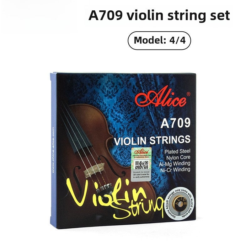 Alice Alice violin strings 4/4 3/4 1/2 steel core violin strings nylon string set strings(A709 [4/4] contains 5 strings and one more E string) - Image 1