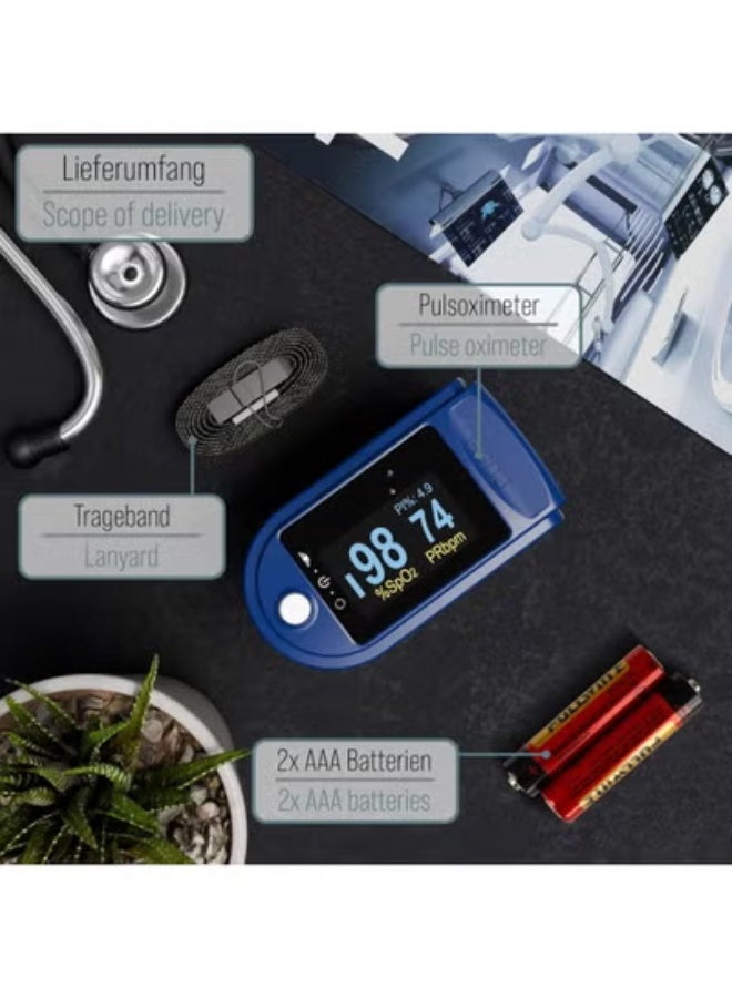 Digital Fingertip Pulse Oximeter Blood Oxygen Saturation Monitor and Heart Rate Tracker with Compact Portable Design - Image 5