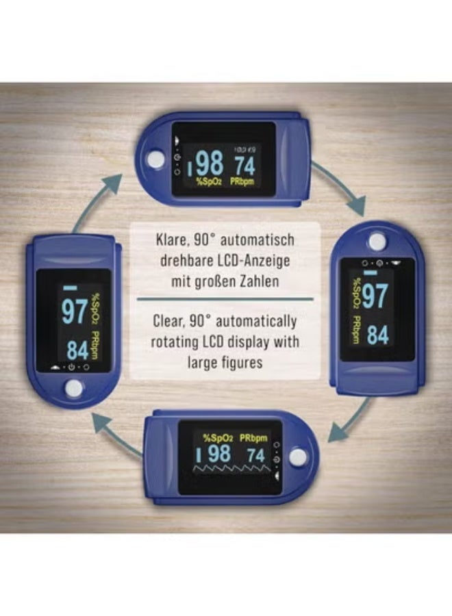 Digital Fingertip Pulse Oximeter Blood Oxygen Saturation Monitor and Heart Rate Tracker with Compact Portable Design - Image 2