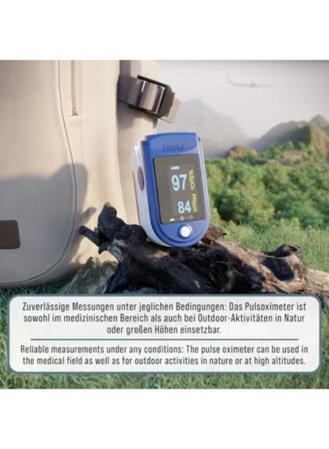 Digital Fingertip Pulse Oximeter Blood Oxygen Saturation Monitor and Heart Rate Tracker with Compact Portable Design - Image 3
