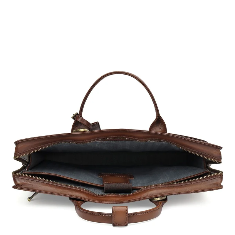 Da Milano  Signato Leather Laptop Sleeve - Cognac  | Best Price UAE