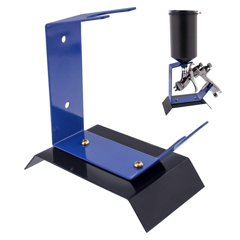 TCP Global Brand Benchtop Gravity Feed Spray Gun Holder Stand Holds Auto Paint HVLP Guns Table or Bench Top