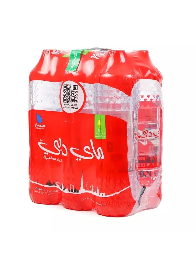 Mai Dubai مياه الشرب المعبأة ماي دبي مع صوديوم منخفض، 6X1.5 لتر (توصيل في دبي فقط) - Image 3