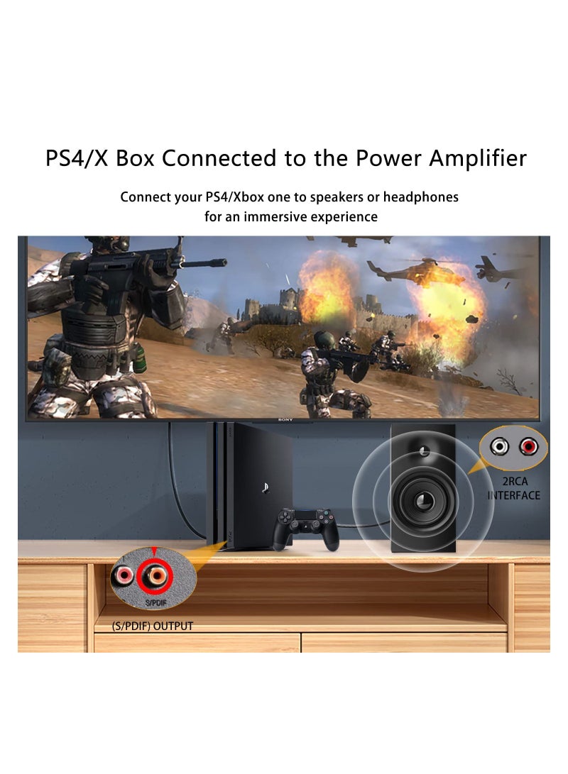 Digital to Analog Audio Conversion Cable,Digital SPDIF Coaxial to Analog L/R RCA  3.5mm AUX Stereo Audio Cable for PS4 Xbox HDTV DVD Headphone (3 M) - Image 4