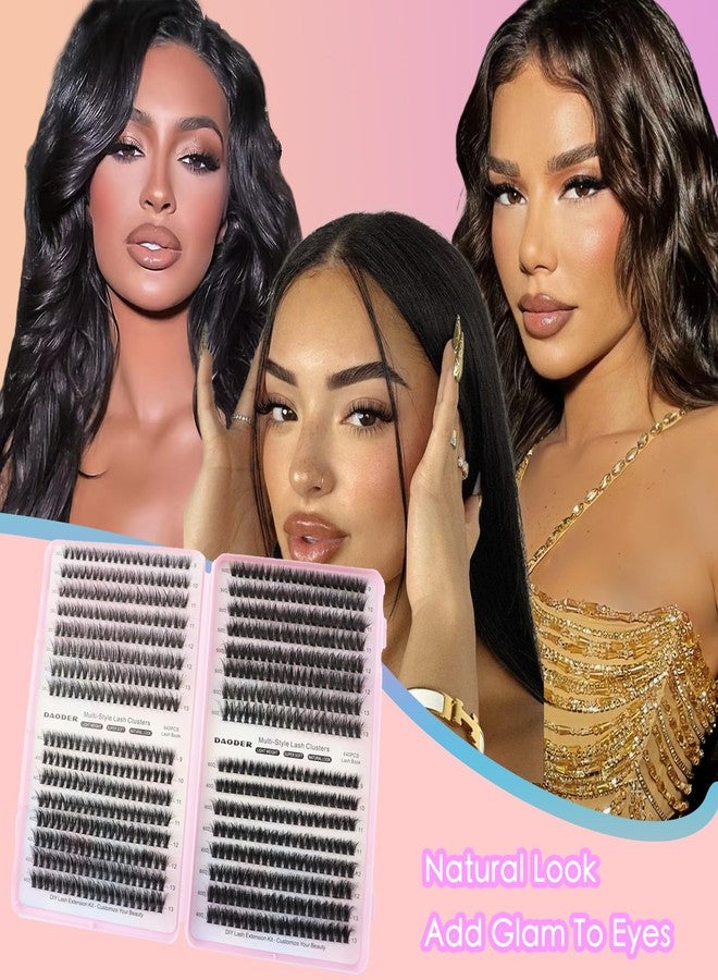DAODER Cluster Lashes Natural Look 640pcs Wispy Lash Clusters 9-13mm Short Eyelash Extension With 30D+40D+50D+60D Mixed Lash Book D Curl Natural Lash Extension (30D+40D+50D+60D 9-13MM) - Image 5