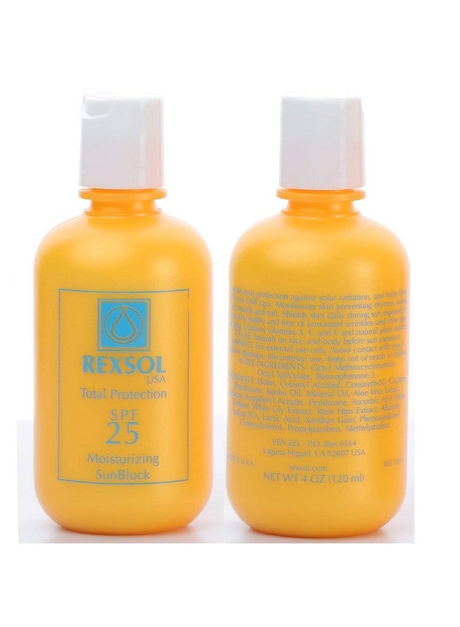REXSOL Total Protection SPF 25 Moisturizing Sunblock - Broad Spectrum UVA/UVB Protection with Hydrating Formula for All Skin Types - Image 3
