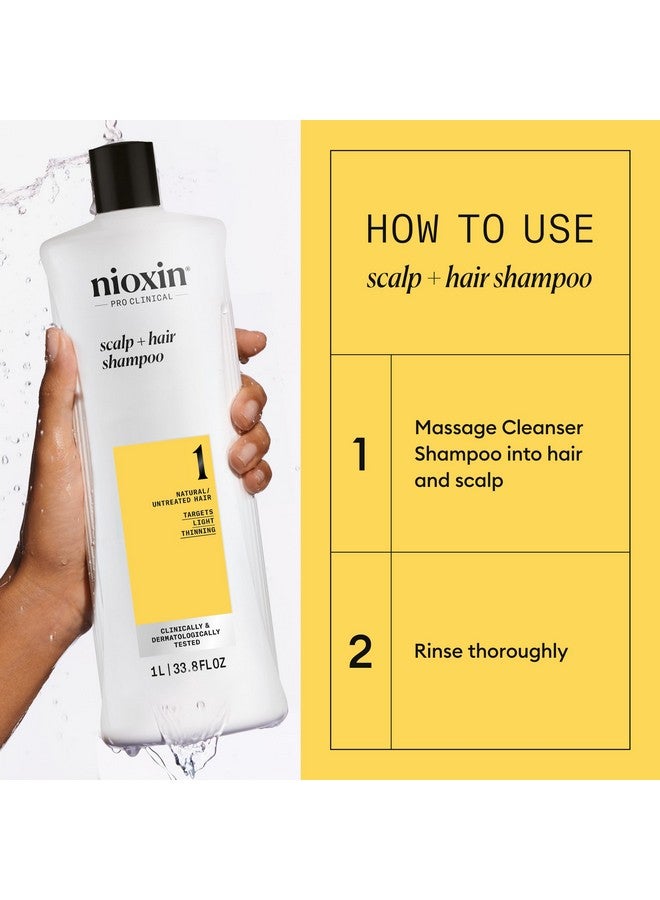 Nioxin System 1 Shampoo & Conditioner Prepack Natural Hair With Light Thinning Pumps Included 33.8 Fl Oz (Packaging May Vary) - Image 5