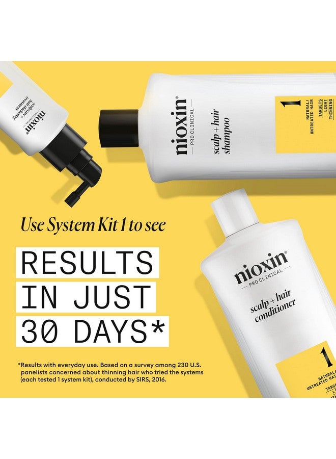 Nioxin System 1 Shampoo & Conditioner Prepack Natural Hair With Light Thinning Pumps Included 33.8 Fl Oz (Packaging May Vary) - Image 3