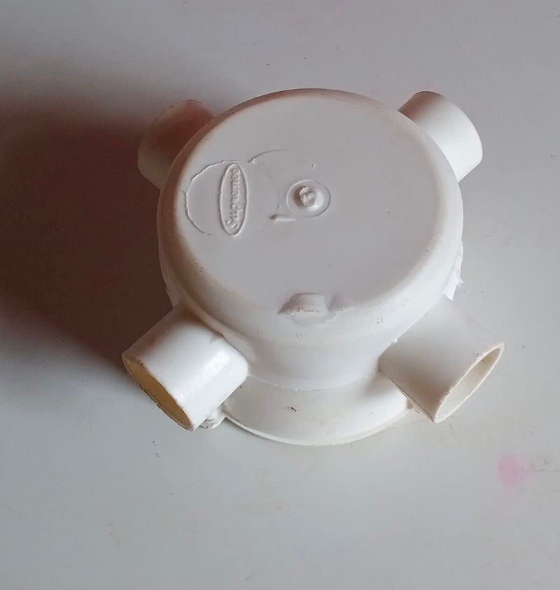 Electrical Junction Box 4 Way 1 Height 75 mm White 2 Pcs - Image 3