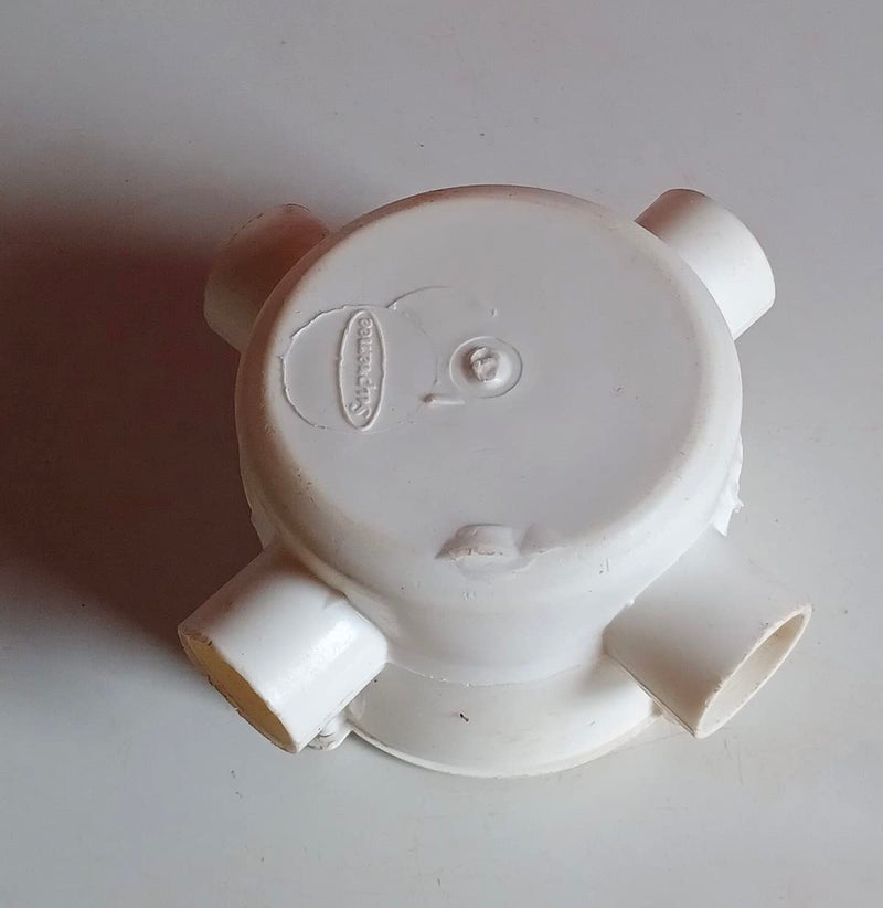 Electrical Junction Box 4 Way 1 Height 75 mm White 2 Pcs - Image 4