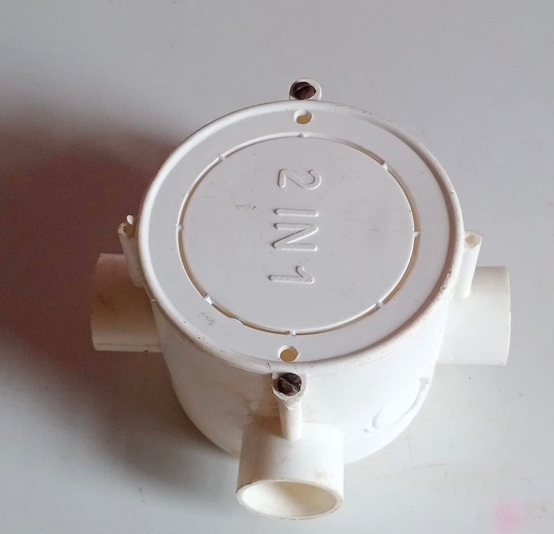 Electrical Junction Box 4 Way 1 Height 75 mm White 2 Pcs - Image 5