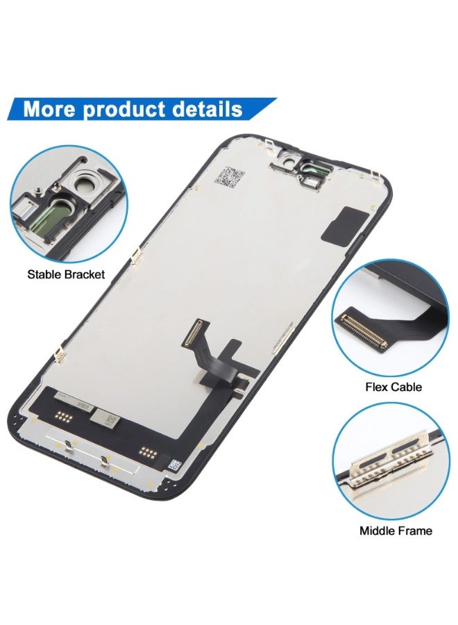 JK 6.1-inch Incell LCD Screen Replacement for iPhone 15, FHD Touch Display, Black - Image 3