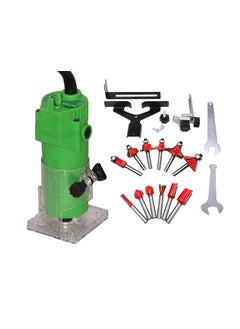 Digital Craft Digital Craft Electric Hand Trimmer 60mm 30000RPM Wood Laminate Palms Router Joiners Router for Woodworking Power Tools With 12pc Router Bits Set Rotary Tool 