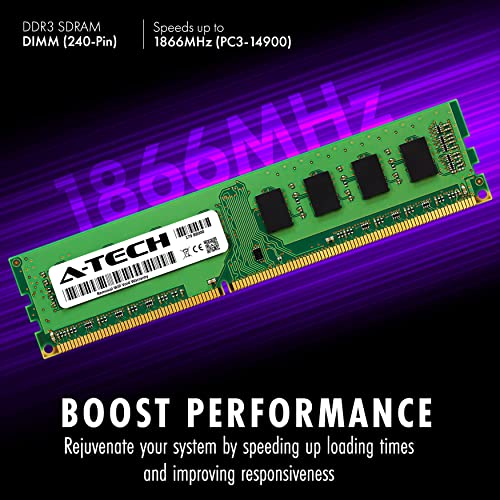 A-Tech 16GB Kit (2x8GB) DDR3 1866MHz PC3-14900 CL13 UDIMM 2Rx8 1.5V Non-ECC DIMM 240-Pin Desktop RAM Memory Upgrade Modules - Image 3