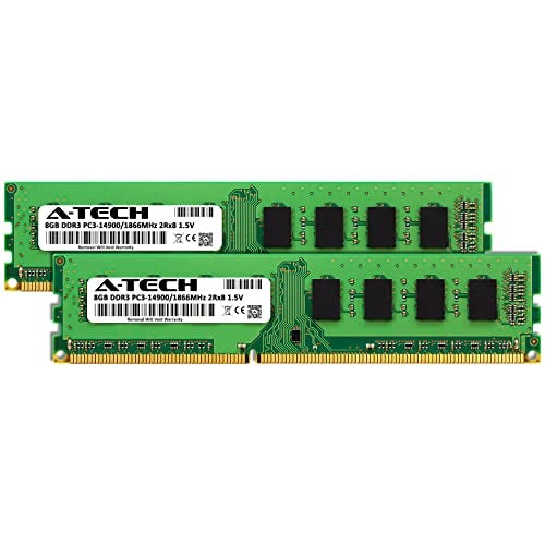 A-Tech 16GB Kit (2x8GB) DDR3 1866MHz PC3-14900 CL13 UDIMM 2Rx8 1.5V Non-ECC DIMM 240-Pin Desktop RAM Memory Upgrade Modules - Image 2