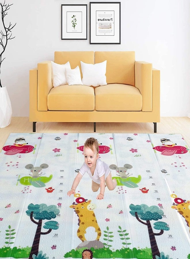 NASULA Baby Mats Waterproof Play Mat for Kids Extra Large Size Crawl Thick Foldable Double Sided Non-Slip Reversible Portable Mat Use for (Tree) - Image 1