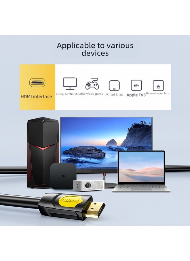 ماركة غير محددة كابل Hdmi عالي السرعة 4K Ultra Hd 3d Hdcp 2.2 يدعم نقل البيانات بسرعة 48 جيجا بايت في الثانية وقناة إيثرنت وقناة إرجاع الصوت - اللون: H237 Jinghua Brand Packaging إصدار Hdmi2.0 19+1-Line الطول: 1 متر (مع المخزون)  - Image 3
