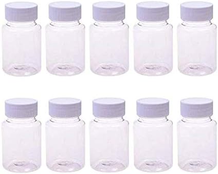 10 قطع زجاجات أدوية بلاستيكية فارغة لحبوب الأدوية، 20 مل