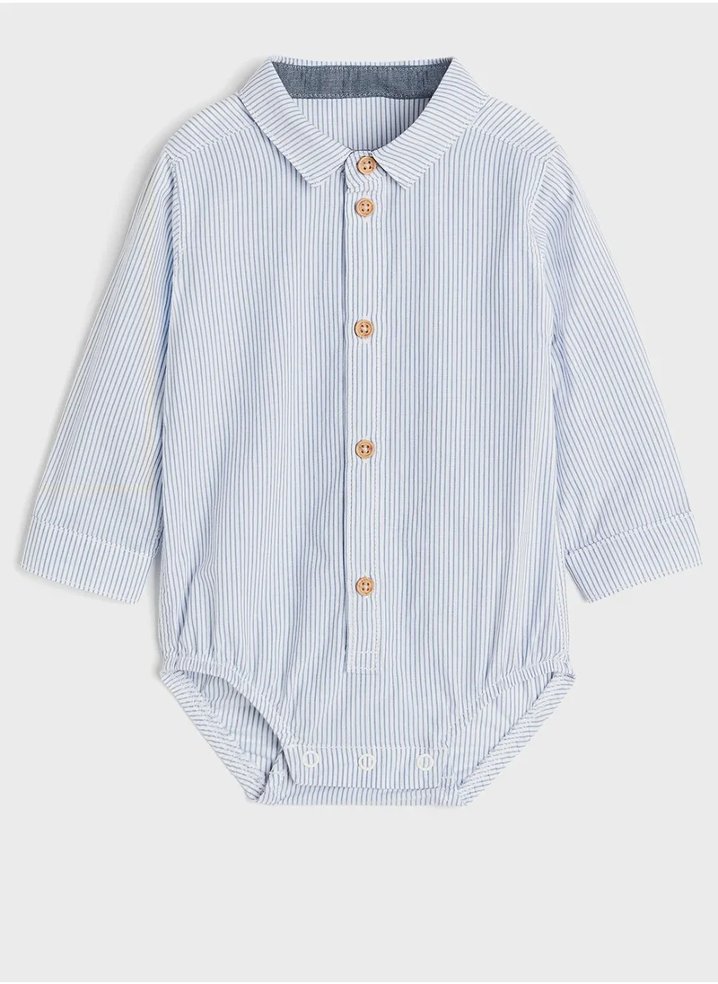 H&M Infant Stripe Polo Bodysuit