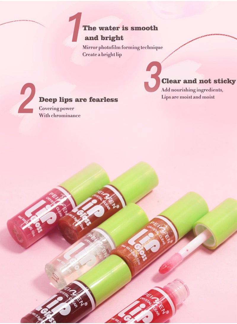 PEINFEN - Crystal Clear Lip Gloss Set, Soft Moisturizing Glossy Liquid Lipstick, Hydrating Non-Sticky Plumping Lip Oil, Lip Makeup Gift for Women & Girls 6Pcs - Image 1